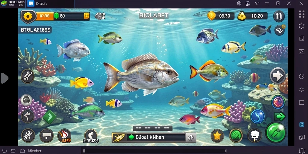 Tampilan seru permainan tembak ikan di BIOLABET.