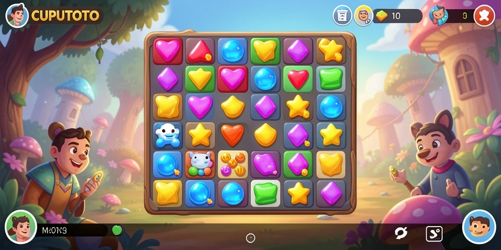 Tangkapan layar gameplay CUPUTOTO yang menarik dan penuh warna.