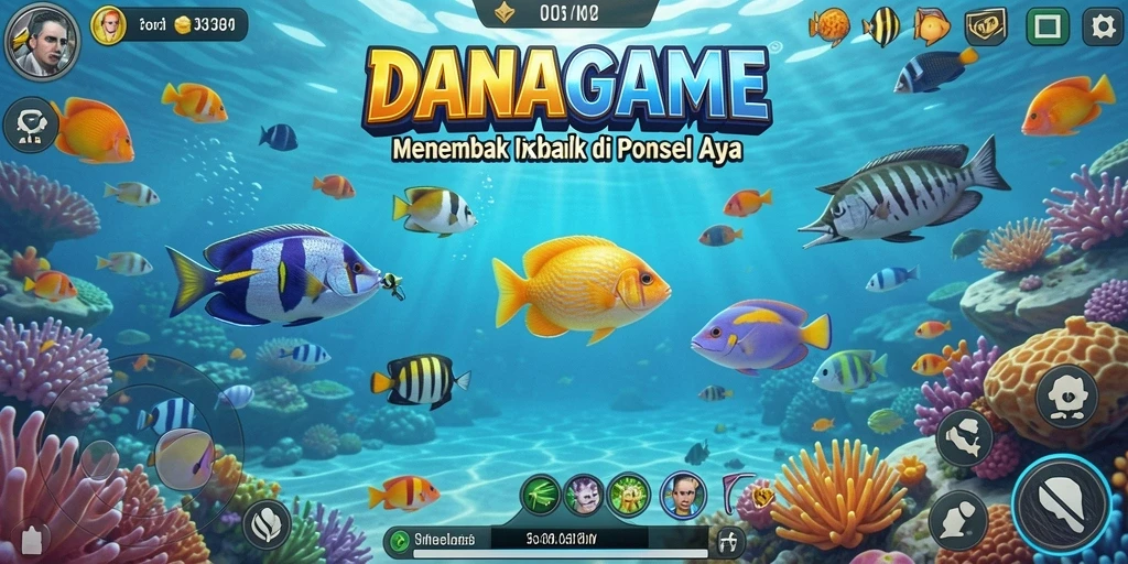 Tampilan menarik dari gameplay Tembak Ikan DANAGAME.