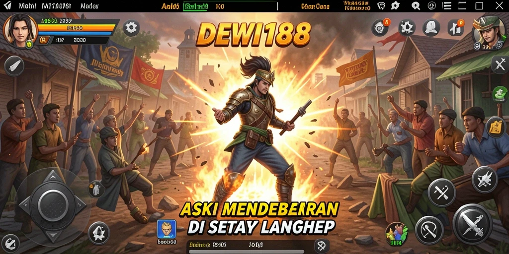 Tangkapan layar DEWI188 menampilkan aksi mendebarkan pemain di medan perang.