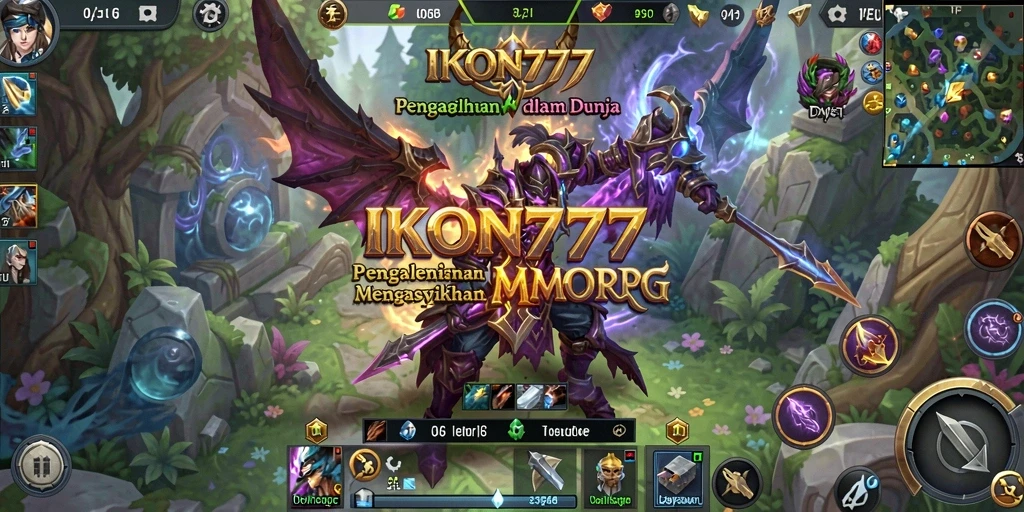 Screenshot utama IKON777 menampilkan aksi seru dalam pertempuran MMORPG.