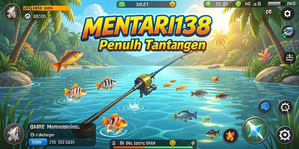 Tangkapan besar dalam gameplay MENTARI138 saat memancing.