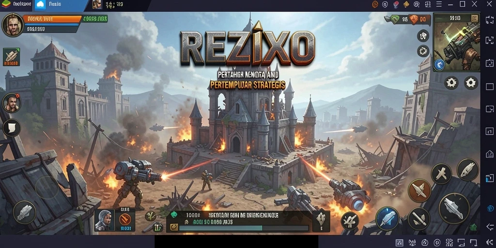 Tampilan gameplay menara pertahanan yang intens dan strategis.