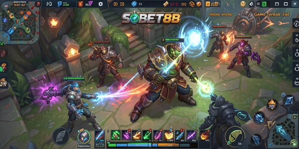 Tampilan gameplay mendebarkan dari SOBET88 dengan pertarungan intens.