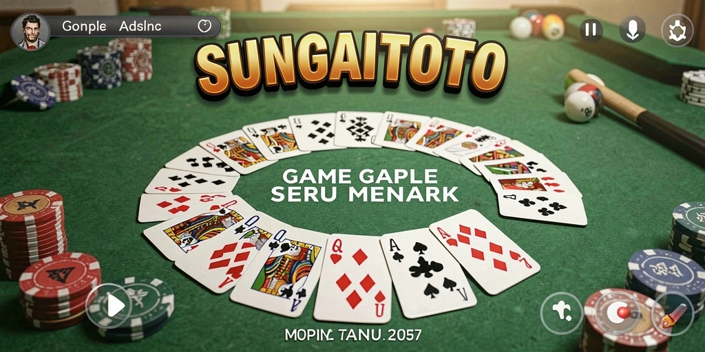 Tampilan menarik SUNGAITOTO saat bermain Gaple.