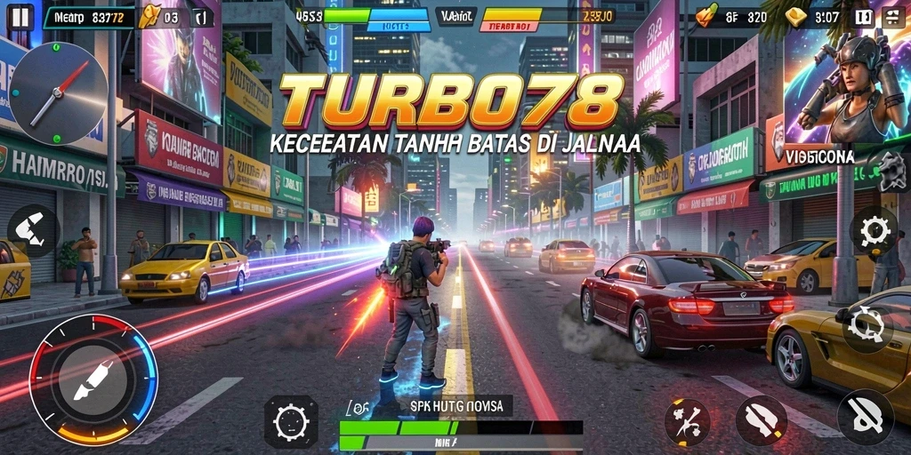Gameplay balapan yang seru dan mendebarkan di TURBO78.