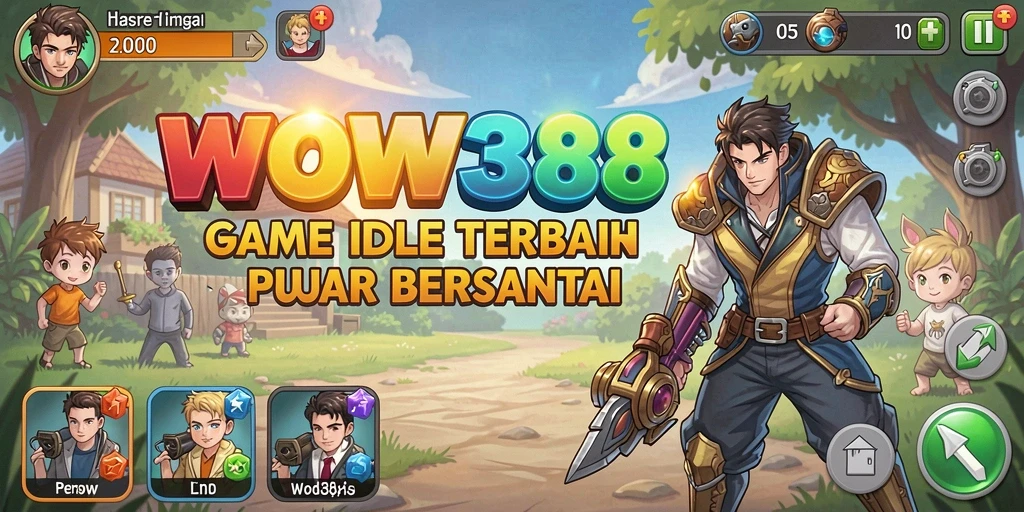 Screenshot game WOW388 yang menunjukkan gameplay Idle yang menyenangkan dan interaktif.